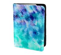 YUNWEIKEJI Tinte Anudado Azul Turquesa Acuarela, Funda para Pasaporte Cartera de Viaje de Cuero PU Funda para Pasaporte Fundas para Pasaporte 5,5 Pulgadas