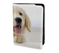 YUNWEIKEJI Un Perro Perdiguero de Oro, Funda para Pasaporte Cartera de Viaje de Cuero PU Funda para Pasaporte Fundas para Pasaporte 5,5 Pulgadas