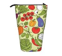 YUNWEIKEJI Varios Patrones Vegetales, Estuche telescópico para lápices, Soporte para lápices con Cremallera, Bolsa de Maquillaje, Bolsa para lápices