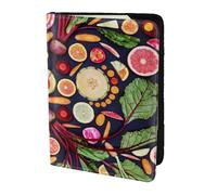 YUNWEIKEJI Vegano Frutas Vivas Verduras Imprimir, Funda para Pasaporte Cartera de Viaje de Cuero PU Funda para Pasaporte Fundas para Pasaporte 5,5 Pulgadas