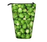 YUNWEIKEJI Vegetales Verdes, Estuche telescópico para lápices, Soporte para lápices con Cremallera, Bolsa de Maquillaje, Bolsa para lápices