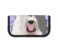 YUNWEIKEJI Viejo Perro Pastor inglés, Estuche para lápices, Estuche para lápices de Lona Bolsa para cosméticos de Gran Capacidad