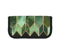 YUNWEIKEJI Vitral Verde Bosque, Estuche para lápices, Estuche para lápices de Lona Bolsa para cosméticos de Gran Capacidad