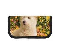 YUNWEIKEJI Westie Otoño West Highland White Terrier Perros, Estuche para lápices, Estuche para lápices de Lona Bolsa para cosméticos de Gran Capacidad