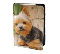 YUNWEIKEJI Yorkshire Terrier Bokeh Lindos Perros Pared, Funda para Pasaporte Cartera de Viaje de Cuero PU Funda para Pasaporte Fundas para Pasaporte 5,5 Pulgadas