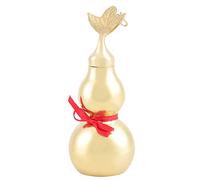 Yunxwd Calabaza de latón, Calabaza de latón Wu Lou Luck Gourd Feng Shui Muebles, Cucurbitáceas para la Estatua pacífica de la Riqueza, latón Dorado Hu Lu para decoración de Oficina