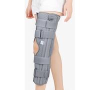 YUNYHAO Inmovilizador De Rodilla, Férula De Rodilla De 3 Piezas, Ortesis Recta De Pierna Completa Para Lesiones De Rodilla Pre Y Postoperatorias O Recuperación Quirúrgica (Color : Gray, Size : S)