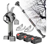YUNYHAO Tijeras Podadora Eléctrica Inalámbrica 45mm con Varita Alargadora, Podadoras Profesionales, 2/3 Baterías y 1 Cargador (Color : 3 Blade, Size : 3 Battery)