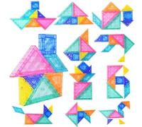Yunyige Tangram Magnetico,Juegos Tangram Imantados,Tangrams Magnetico Viaje,3D Tangrams Juego