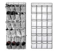 Yunyige Zapatero Colgar Puerta,Zapatero Puerta Colgante,Organizador Zapatos Colgante,Zapateros Colgantes Puertas con 24 Bolsillos,Organizador Detrás Puertas (Blanco)