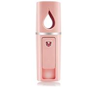 YUNYILANMini vaporizador facial portátil Nano Facial Mister Atomización Extensiones de pestañas con espejo y tanque de agua visual de 20 ml, Rosado, 1.00[set de ]