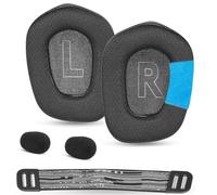 YunYiYi Almohadillas de gel refrigerante de repuesto compatibles con Logitech G733 G535 G335 G335 Auriculares inalámbricos para juegos G733 G733, grosor añadido (G733 MF negro)