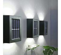 YUNYODA Aplique Solar Exterior, 4 Piezas, IP65 Impermeable, Luz Led Decorativa para Jardin, Patio, Escaleras, Puerta