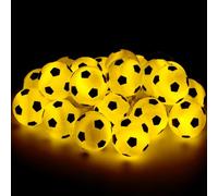 YUNYODA Cadena de luces de fútbol 3 m, 20 LED, funciona con pilas, decoración de fútbol, para Navidad, bodas, fiestas, habitaciones infantiles, decoración interior