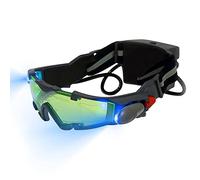 YUNYODA Gafas de visión Nocturna | Niños Ajustables LED Noche Verde Lente Gafas Protectoras con Luces abatibles | Gafas de Seguridad Anti láser para Caza, Carreras, Ciclismo, esquí