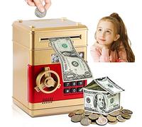 YUNYODA Hucha electrónica para niños, con contraseña Grande, Banco automático para niños, Bancos automáticos