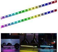 YUNYODA Luces de Tira LED para Scooter eléctrico - Luz Decorativa de Seguridad Plegable Impermeable para Xiaomi M365 - Lámpara de marquesinas de Ciclismo de Noche Colorida iluminada