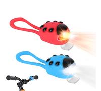 YUNYODA Luz para patinete infantil, 2 unidades, resistente al agua, luz LED de advertencia con luz roja, luz para niños, mochila LED para niños, bastón de senderismo, correr, mochila
