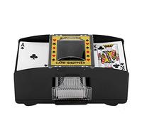 YUNYODA Máquina Mezcladora De Cartas Eléctrica Para 2 Juegos De Cartas, Dispositivo Mezclador Automático Para Barajas UNO, Póker, Skip BO Y Blackjack