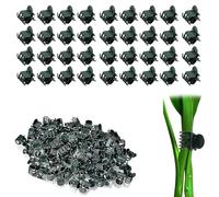 YUNYU 100 clips para plantas, pequeños clips de soporte de plástico verde oscuro para asegurar verduras, orquídeas, vides y flores en jardines o invernaderos