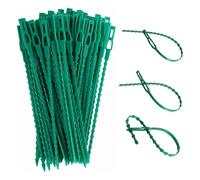 YUNYU 100 lazos ajustables de soporte de jardín, fijación segura para plantas de 22 cm en horticultura y jardinería, clips flexibles y reutilizables para tomates, pepinos, vides