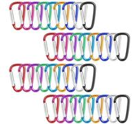 YUNYU 36 mosquetones en forma de D, juego de mini llaveros multicolores, mosquetón ligero de aleación de aluminio, llavero pequeño para mochilas, senderismo, camping y accesorios al aire libre