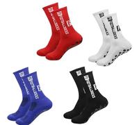 YUNYU 4 pares de calcetines de fútbol unisex con agarre antideslizante, ideales para entrenamiento de fútbol, partidos y rendimiento multideportivo para hombres y mujeres