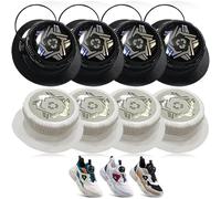 YUNYU 8 hebillas giratorias para zapatos, cordones automáticos para liberación rápida sin atar, ajuste perfecto para zapatos deportivos, zapatos de cuero, zapatos casuales, zapatos de trabajo