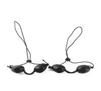 YUNYU Gafas de bronceado con protección UV, gafas de solárium con correa ajustable, color negro, paquete de 2