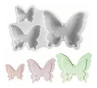 YUNYU Juego de 3 moldes de silicona de mariposa para manualidades | Molde de silicona de mariposa | Ideal para velas, piedras aromáticas, jabón y decoraciones de manualidades de cera