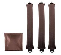 YUNYU Juego de rizos sin calor durante la noche, 4 piezas, incluyendo 3 rizadores marrones y 1 bufanda suave para rizos ondulados sin calor mientras duermes