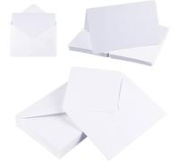 YUNYU Juego de sobres y tarjetas en blanco para manualidades, 30 sobres blancos y 30 tarjetas en blanco, saludos de primera calidad, artículos esenciales para hacer invitaciones