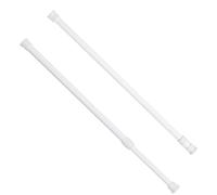 YUNYU Pack de 2 varillas de cortina telescópicas extensibles de 30-50cm sin perforación con resorte de tensión - Varilla de cortina de ducha ajustable para baño, cocina, armario - Instalación sin