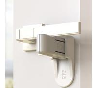 YUNYU Paquete de 2 cerraduras de puerta sin taladro, seguridad para puerta de dormitorio con adhesivo industrial, cerraduras HIPS a prueba de niños para el hogar, balcón y ventanas, cerradura de