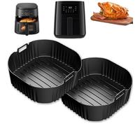 YUNYU Paquete de 2 forros de silicona para freidora de aire, accesorios reutilizables para freidora de aire para modelos de 4 L, almohadillas antiadherentes a prueba de grasa, compatibles con Philips