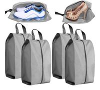 YUNYU Paquete de 4 bolsas impermeables para viajes y almacenamiento, organizador de zapatos de tela Oxford resistente, 39x19x15 cm, gris