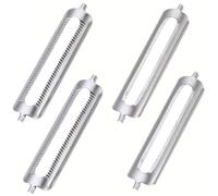 YUNYU Paquete de 4 cuchillas de repuesto de acero inoxidable para peladores de cocina, juego de cuchillas pirañas de 56 mm con 2 bordes planos y 2 bordes dentados, ajuste universal duradero para