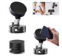YUNYU Soporte magnético ventosa para iPhone 16-12, compatible fundas MagSafe, soporte plegable salpicadero viaje, adhesivo fuerte ajustable 360° coche/escritorio