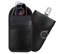 YUNYU YUNYUFaraday - Bolsa antirrobo para llaves de coche, paquete de 2 fundas Faraday para llavero, protección antirrobo para seguridad del automóvil