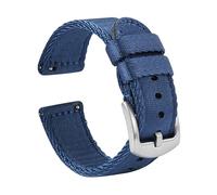 YUNYUN678 1 Uds correa de reloj de nailon de primera calidad correa de reloj de liberación rápida 18mm 20mm 22mm cinturón de seguridad accesorios de repuesto a rayas militares(Bavy blue 1,18mm)