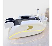 yunzhenzhen Cama De Champú Masaje De Lujo con Cascada Salida Agua Es Adecuado para Salones Belleza Spas Y BarberíAs(Blanco) Equipo De SPA Head