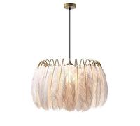 YUNZHI La Simplicidad y E27 Ronda Lámpara Colgante de Metal en Forma de Pluma Creativa Blanco Moderno de Dormitorio o habitación de los niños