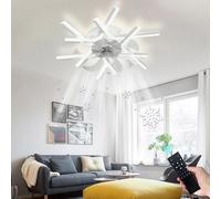 YUNZI Ventilador De Techo Grande De 100CM con Luz Y Mando A Distancia Función Reversible Invierno Y Verano Ventilador De 6 Velocidades Luz LED Regulable para Salón Dormitorio