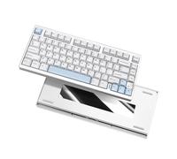 YUNZII AL75 Pro 75% Teclado Inalámbrico para Juegos,BT/2.4G/Teclado Mecánico de Aluminio con Cable con PBT Keycaps,Hot Swap RGB Teclado Personalizado para Mac/Win (Silver, Blue Grey Tactile)