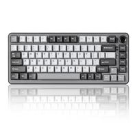 YUNZII B75 Pro Teclado Mecánico Inalámbrico,75% Teclado para Juegos Hot Swap Hot Swap Custom Teclado con Knob,Pre-lubed Switches RGB,BT/Tipo-C/2.4G Teclado (Dark Grey, Cocoa Cream V2 Switch)