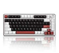 YUNZII B75 Pro Teclado Mecánico Inalámbrico,75% Teclado para Juegos Hot Swap Hot Swap Custom Teclado con Knob,Pre-lubed Switches RGB,BT/Tipo-C/2.4G Teclado (Negro, Milk Switch)
