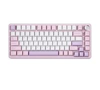 YUNZII B75 Pro Teclado Mecánico Inalámbrico,75% Teclado para Juegos Hot Swap Hot Swap Custom Teclado con Knob,Pre-lubed Switches RGB,BT/Tipo-C/2.4G Teclado (Púrpura, Milk Switch)