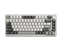 YUNZII B75 Pro Teclado Mecánico Inalámbrico,75% Teclado para Juegos Hot Swap Hot Swap Custom Teclado con Knob,Pre-lubed Switches RGB,BT/Tipo-C/2.4G Teclado (Gris, Blue Grey Switch)
