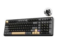 YUNZII B98 Pro Teclado Mecánico Gaming Inalámbrico QMK/Via, Distribución 96% con Numpad y Perilla Gato 3D, BT/2.4G/USB-C, Gasket, Hot-Swap, RGB para Win/Mac (Negro, Candy Switch)