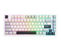 YUNZII RT80 Gaming Inalámbrico Teclado Magnético Switches Hall Effect, 82 Teclas Bluetooth/2.4 GHz/Wired RGB Teclado,Hot Swap Adjustable Actuation Teclado Mecánico (White, gateron White)